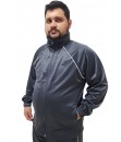 Jaqueta Casaco Flanelado Helanca Plus Size Extra Grande Felpado - CINZA